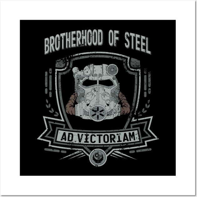 BROTHERHOOD OF STEEL (AD VICTORIAM) Wall Art by Absoluttees